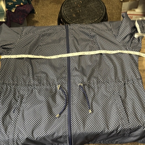 Susan Graver jacket plus size 1X windbreaker Blue White polka dot‎ lightweight - Picture 12 of 15